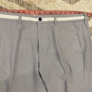 Boss Striped Chinos - Navy and White